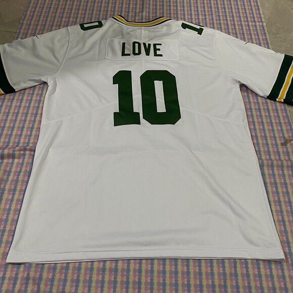 Green Bay Packers White Jersey Love No. 10 - Picture 5 of 7